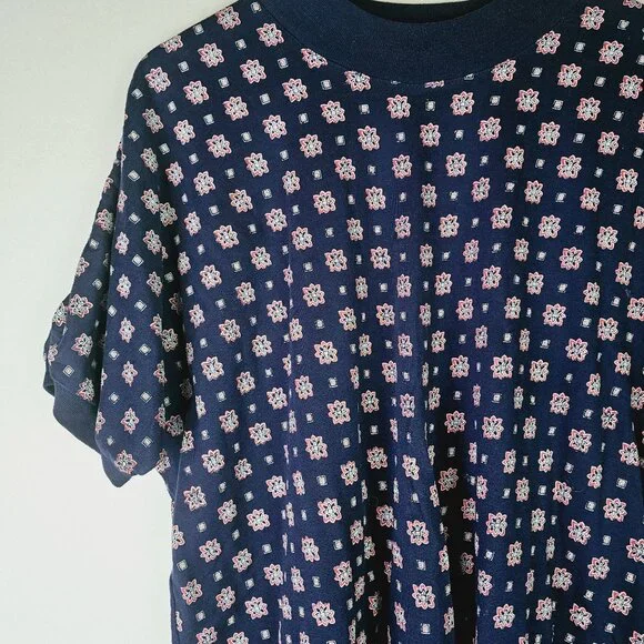 Vtg Original Venezia Sportswear Lane Bryant Floral Burst Short Waist Top, 18/20 - Picture 2 of 7